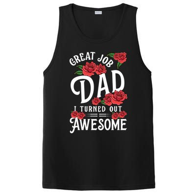 Dear Dad Funny Father Graphic Fatherhood Papa Cute Gift PosiCharge Competitor Tank