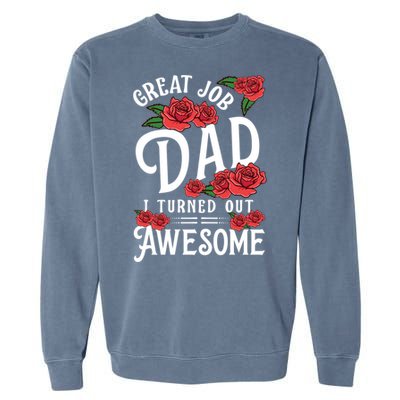 Dear Dad Funny Father Graphic Fatherhood Papa Cute Gift Garment-Dyed Sweatshirt