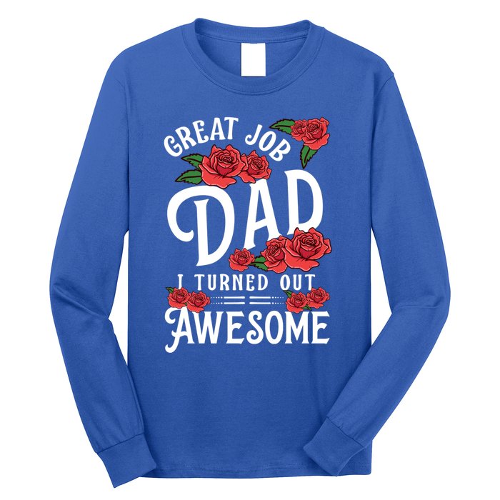 Dear Dad Funny Father Graphic Fatherhood Papa Cute Gift Long Sleeve Shirt