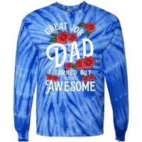 Dear Dad Funny Father Graphic Fatherhood Papa Cute Gift Tie-Dye Long Sleeve Shirt