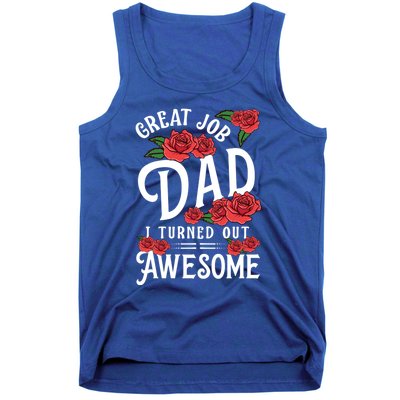 Dear Dad Funny Father Graphic Fatherhood Papa Cute Gift Tank Top