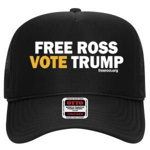 Diligent Denizen Free Ross Vote Donald Trump High Crown Mesh Back Trucker Hat