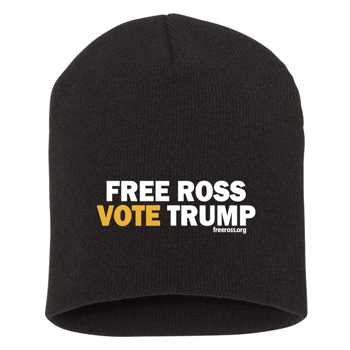 Diligent Denizen Free Ross Vote Donald Trump Short Acrylic Beanie