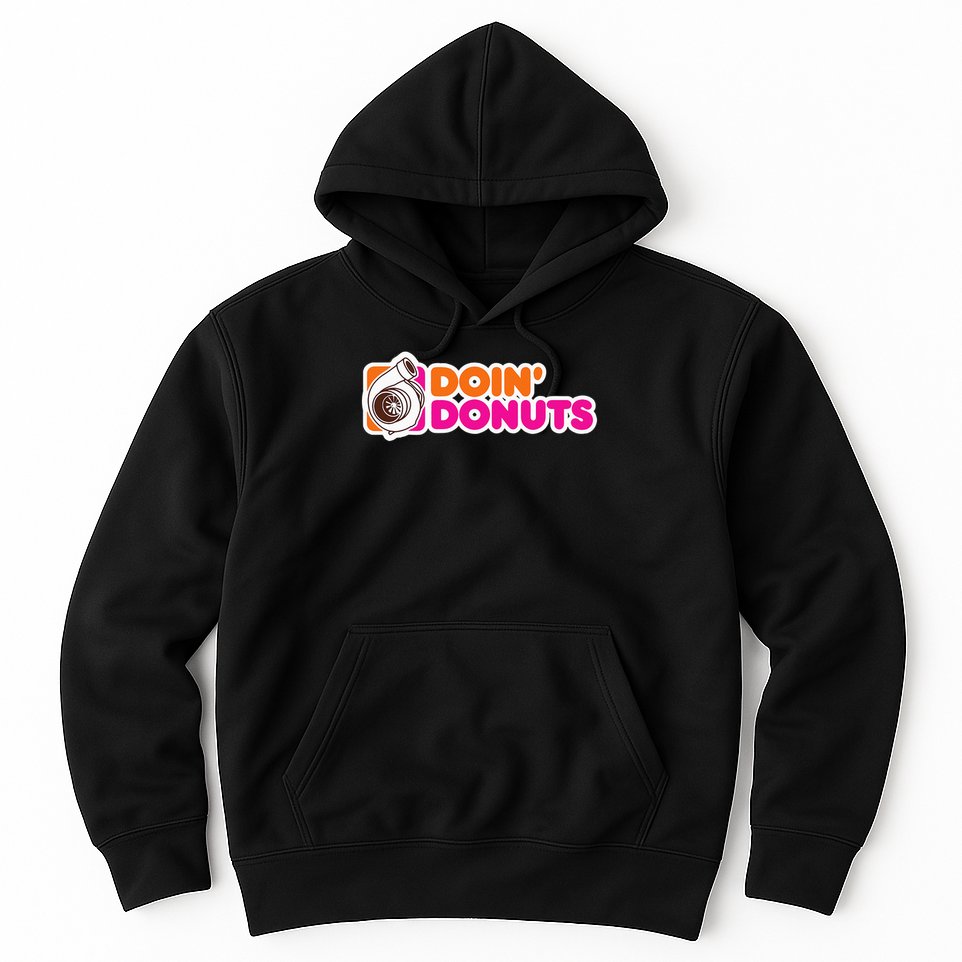 Doin' Donuts Funny Racing & Drift Car Enthusiast Hoodie