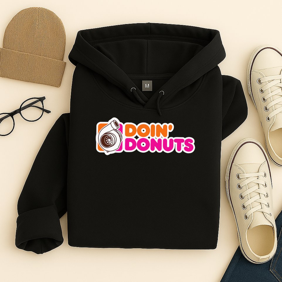 Doin' Donuts Funny Racing & Drift Car Enthusiast Hoodie
