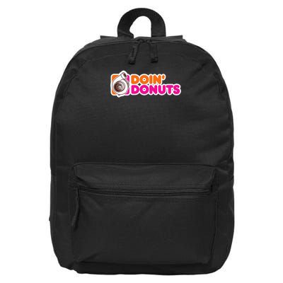 Doin' Donuts Funny Racing & Drift Car Enthusiast 16 in Basic Backpack