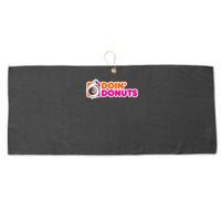 Doin' Donuts Funny Racing & Drift Car Enthusiast Large Microfiber Waffle Golf Towel