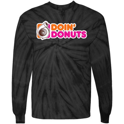 Doin' Donuts Funny Racing & Drift Car Enthusiast Tie-Dye Long Sleeve Shirt
