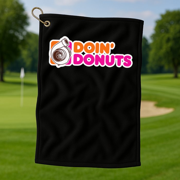 Doin' Donuts Funny Racing & Drift Car Enthusiast Golf Towel