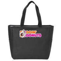 Doin' Donuts Funny Racing & Drift Car Enthusiast Zip Tote Bag
