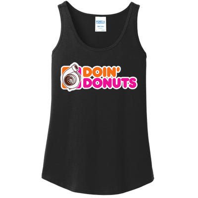 Doin Donuts Funny Racing & Drift Car Enthusiast Ladies Essential Tank