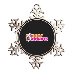 Doin Donuts Funny Racing & Drift Car Enthusiast Metallic Star Ornament