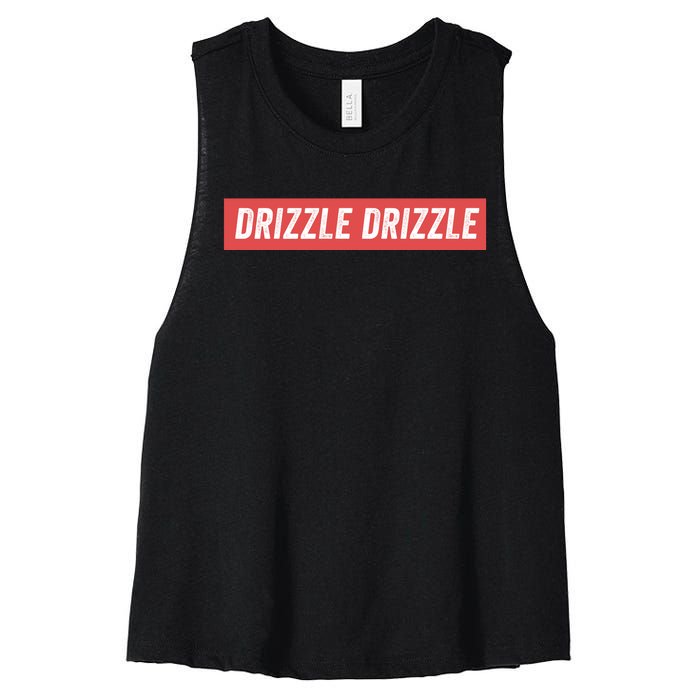 Drizzle Drizzle Funny Soft Guy Era Meme Funny Meme Quirky Sarcasm Trendy Women's Racerback Cropped Tank