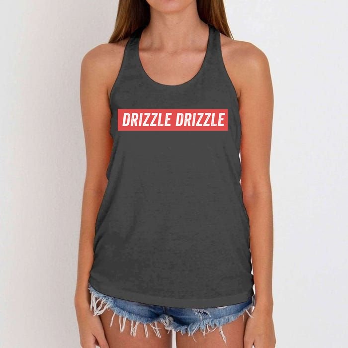 Drizzle Drizzle Funny Soft Guy Era Meme Funny Meme Quirky Sarcasm Trendy Women's Knotted Racerback Tank