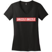 Drizzle Drizzle Funny Soft Guy Era Meme Funny Meme Quirky Sarcasm Trendy Women's V-Neck T-Shirt