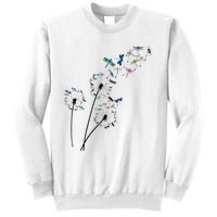 Dandelion Dragonfly Flower Floral Dragonfly Tree Sweatshirt