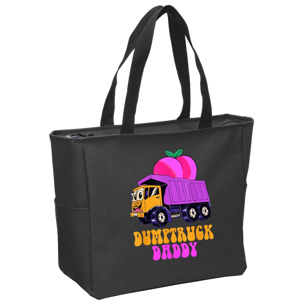 Dumptruck Daddy Funny Zip Tote Bag
