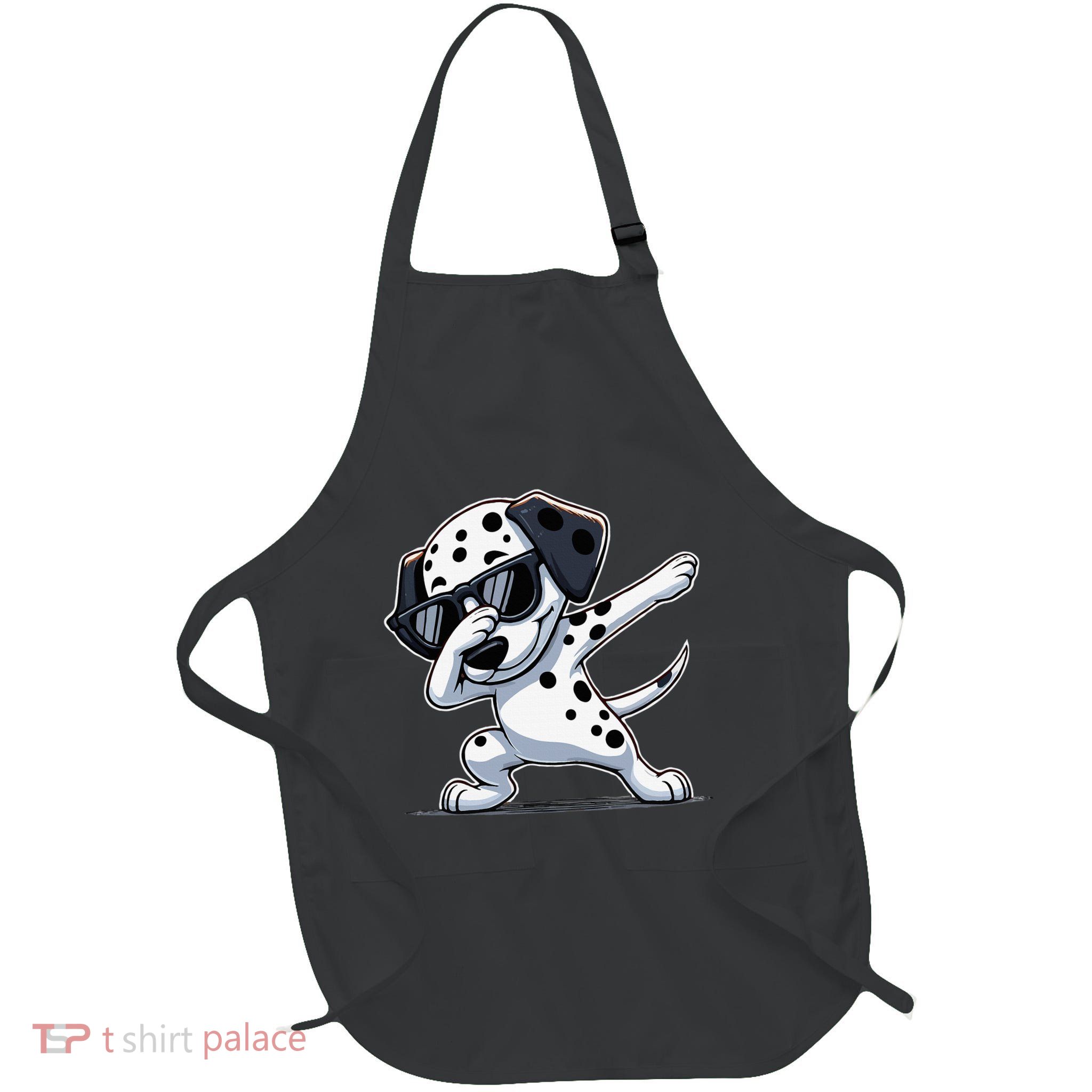 Dalmatian Dabbing Funny Dalmation Dab Dog Dance Full-Length Apron With Pockets