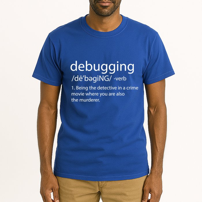 Debugging Definition Funny Programming Software Developer Meaningful Gift Tall T-Shirt