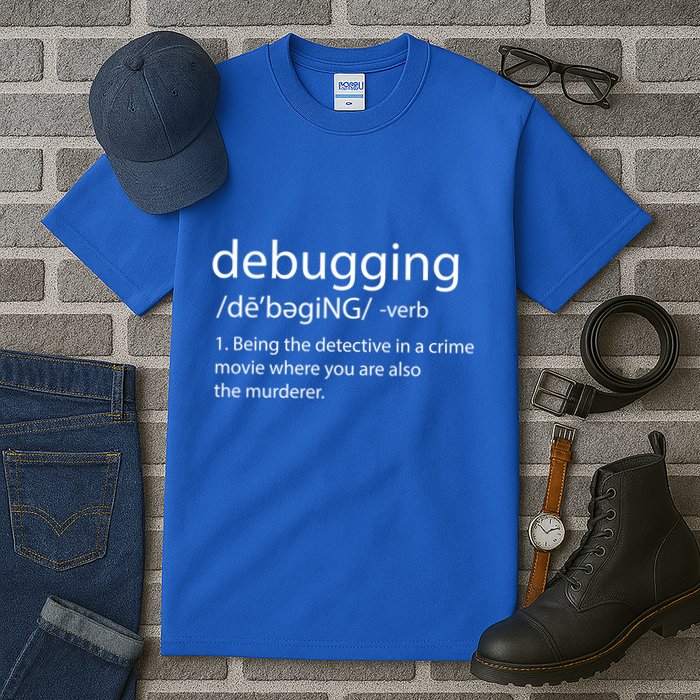 Debugging Definition Funny Programming Software Developer Meaningful Gift Tall T-Shirt