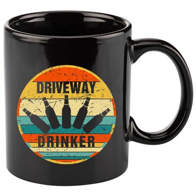 Driveway Drinker Funny Drinking Lover Humor For Dad Daddy 11oz C Handle Ceramic Mug