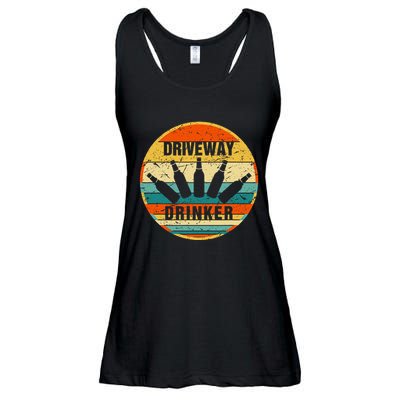 Driveway Drinker Funny Drinking Lover Humor For Dad Daddy Ladies Essential Flowy Tank