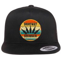 Driveway Drinker Funny Drinking Lover Humor For Dad Daddy Flat Bill Trucker Hat