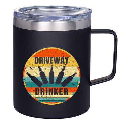 Driveway Drinker Funny Drinking Lover Humor For Dad Daddy 12oz Stainless Steel Coffee Mug