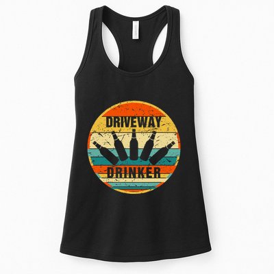 Driveway Drinker Funny Drinking Lover Humor For Dad Daddy Womens Tank Top