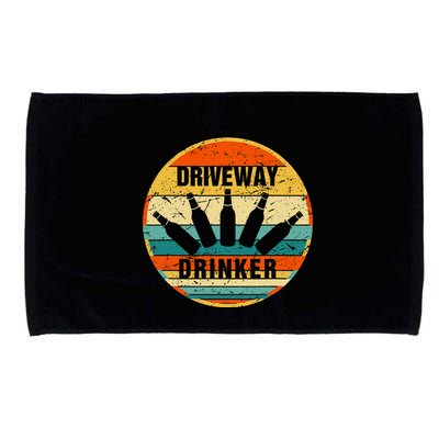 Driveway Drinker Funny Drinking Lover Humor For Dad Daddy Microfiber Hand Towel