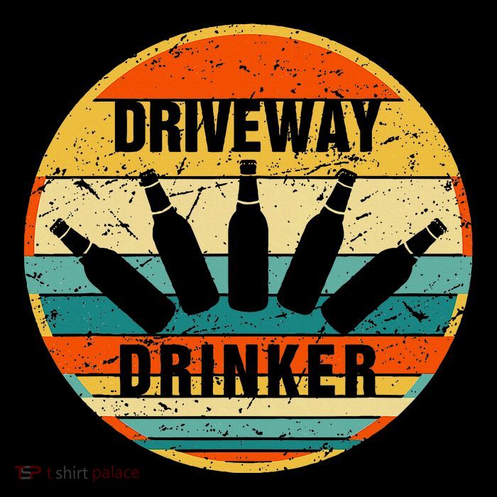 Driveway Drinker Funny Drinking Lover Humor For Dad Daddy Short Acrylic Beanie