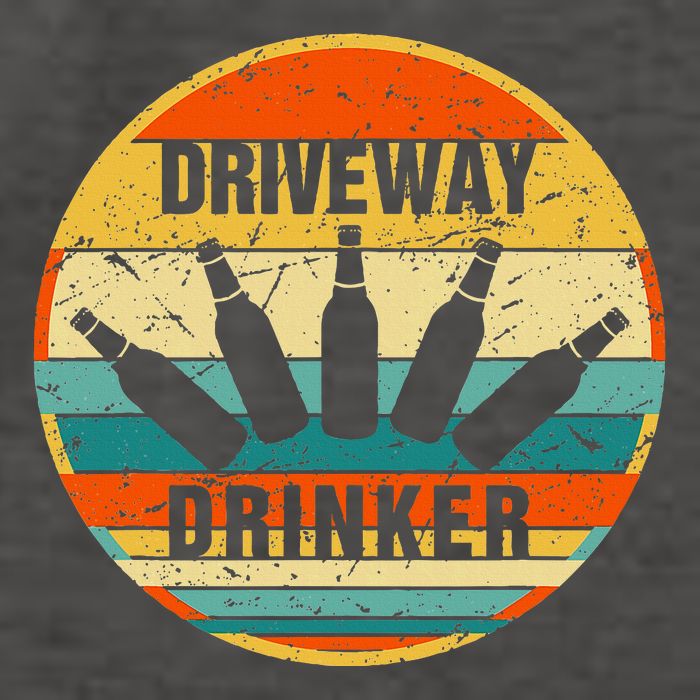 Driveway Drinker Funny Drinking Lover Humor For Dad Daddy Vector Backpack