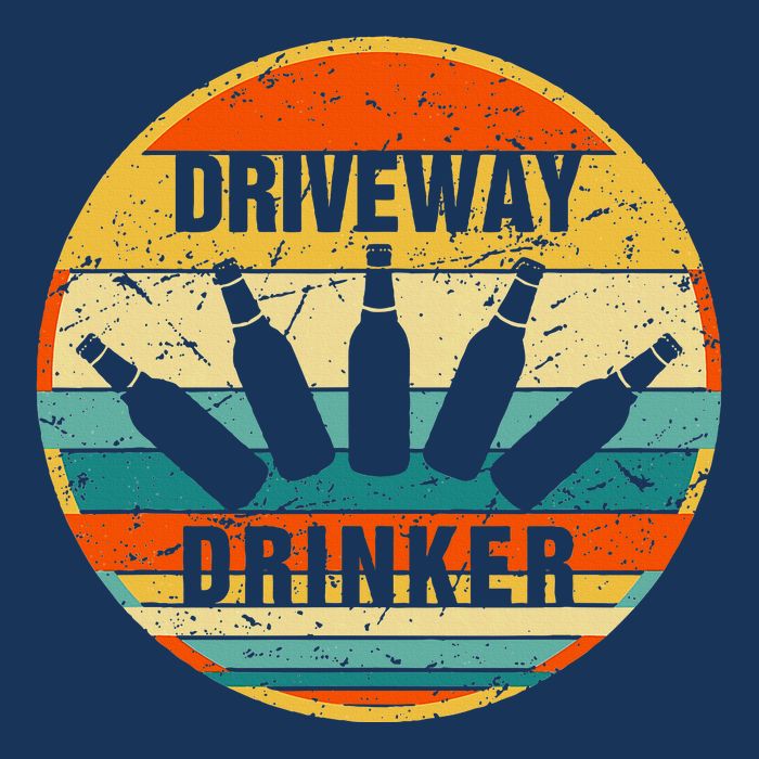 Driveway Drinker Funny Drinking Lover Humor For Dad Daddy Infant Baby Jersey Bodysuit
