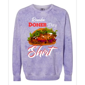 Doner Day Fan Top Fashion Kebab Tourism Gift Colorblast Crewneck Sweatshirt