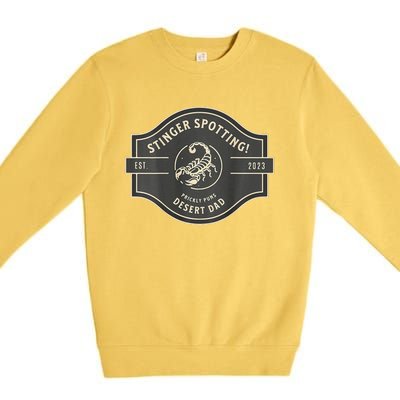 Desert Dad Fun Logo Stinger Spotting! Premium Crewneck Sweatshirt