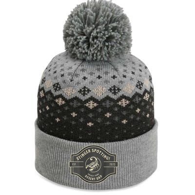 Desert Dad Fun Logo Stinger Spotting! The Baniff Cuffed Pom Beanie