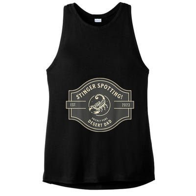 Desert Dad Fun Logo Stinger Spotting! Ladies PosiCharge Tri-Blend Wicking Tank