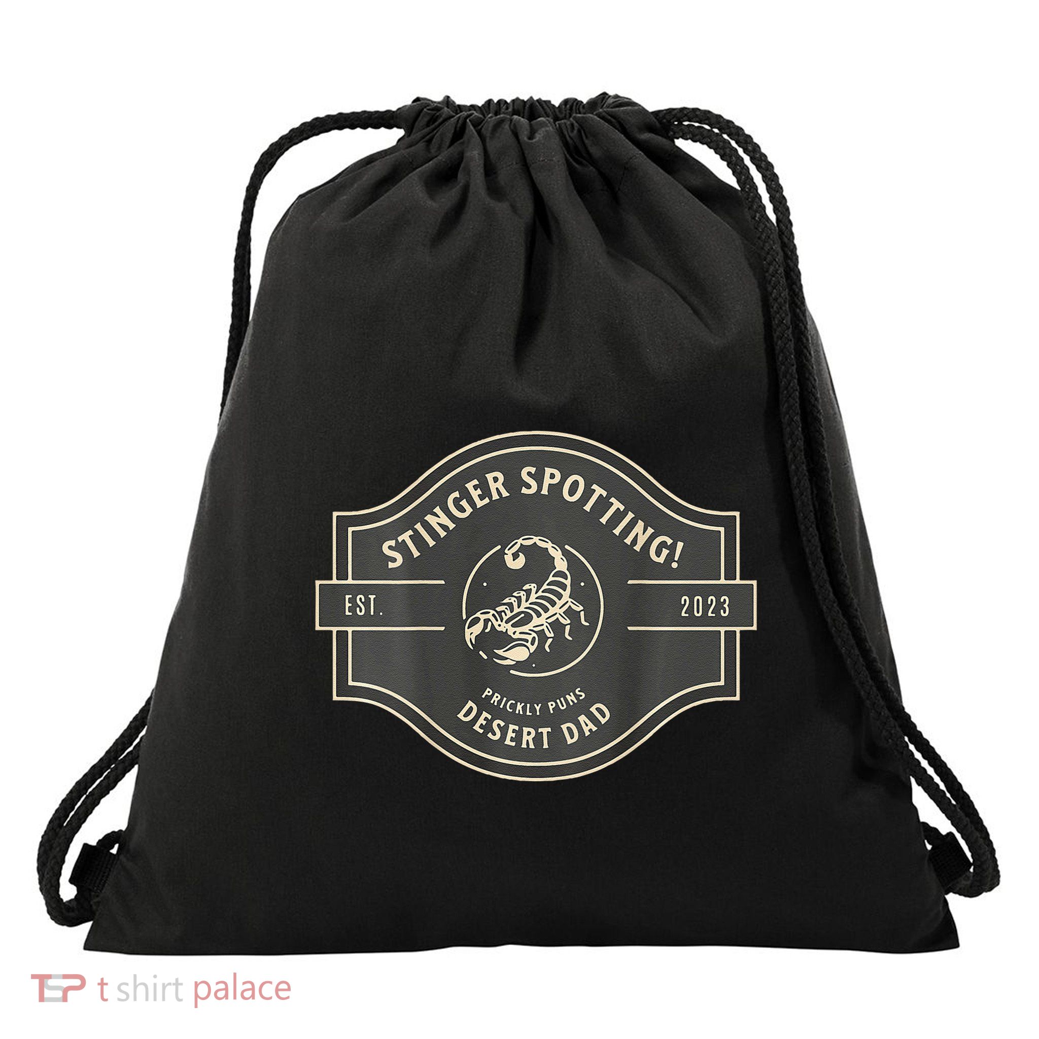 Desert Dad Fun Logo Stinger Spotting! Drawstring Bag