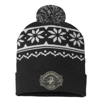 Desert Dad Fun Logo Stinger Spotting! USA-Made Snowflake Beanie