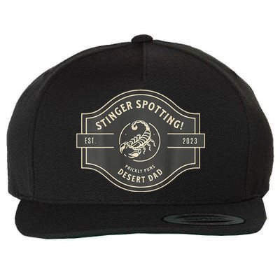 Desert Dad Fun Logo Stinger Spotting! Wool Snapback Cap