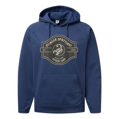 Desert Dad Fun Logo Stinger Spotting! Performance Fleece Hoodie