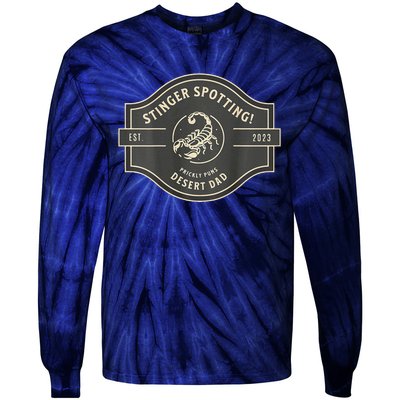 Desert Dad Fun Logo Stinger Spotting! Tie-Dye Long Sleeve Shirt