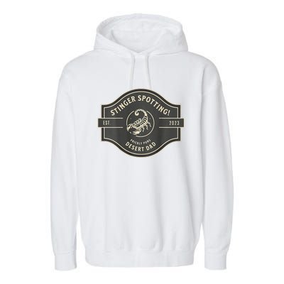 Desert Dad Fun Logo Stinger Spotting! Garment-Dyed Fleece Hoodie