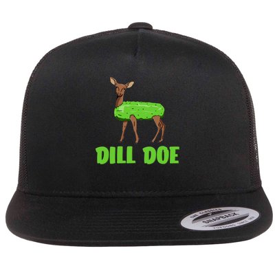Dill Doe Funny Adult Humor Funny Nature Deer Redneck Flat Bill Trucker Hat