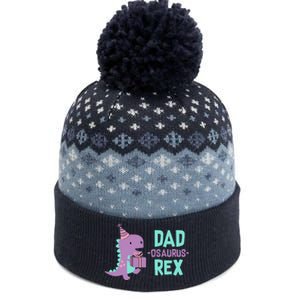 Dad Dinosaur Family Matching Birthday Party Daughter The Baniff Cuffed Pom Beanie