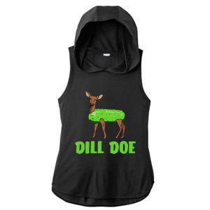 Dill Doe Funny Adult Humor Funny Nature Deer Redneck Ladies PosiCharge Tri-Blend Wicking Draft Hoodie Tank