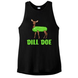 Dill Doe Funny Adult Humor Funny Nature Deer Redneck Ladies PosiCharge Tri-Blend Wicking Tank