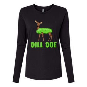 Dill Doe Funny Adult Humor Funny Nature Deer Redneck Womens Cotton Relaxed Long Sleeve T-Shirt