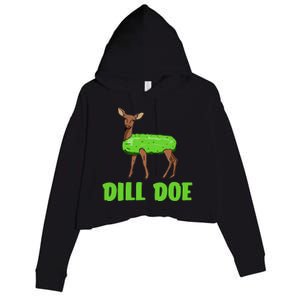 Dill Doe Funny Adult Humor Funny Nature Deer Redneck Crop Fleece Hoodie