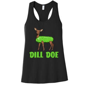 Dill Doe Funny Adult Humor Funny Nature Deer Redneck Women's Racerback Tank